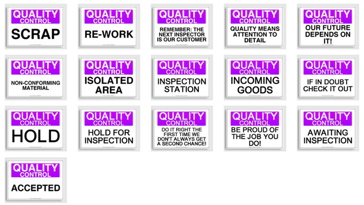 Osha Quality Control Signs